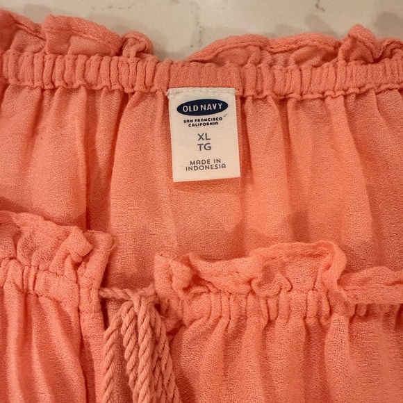 EUC Size XL Old Navy Coral Color Off-Shoulder Blouse - Picture 3 of 4